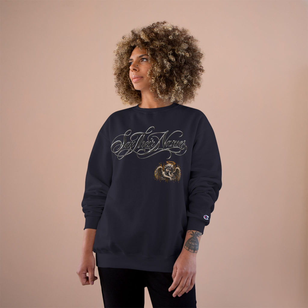 FBA-Say Their Names Sweatshirt — Memorial Angel Champion Sweatshirt