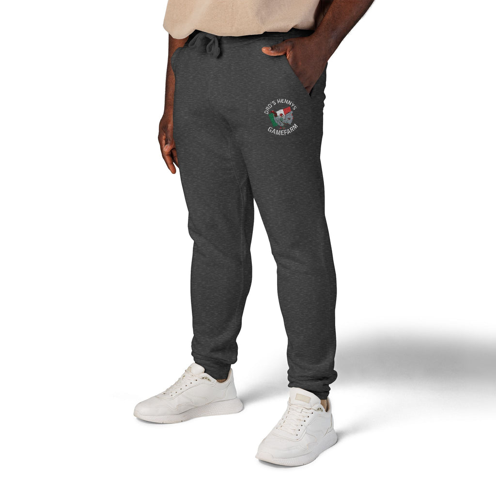 Henny- Embroidered Floral Heart Sweatpants — Cozy Fleece Joggers with 'Love' Detail