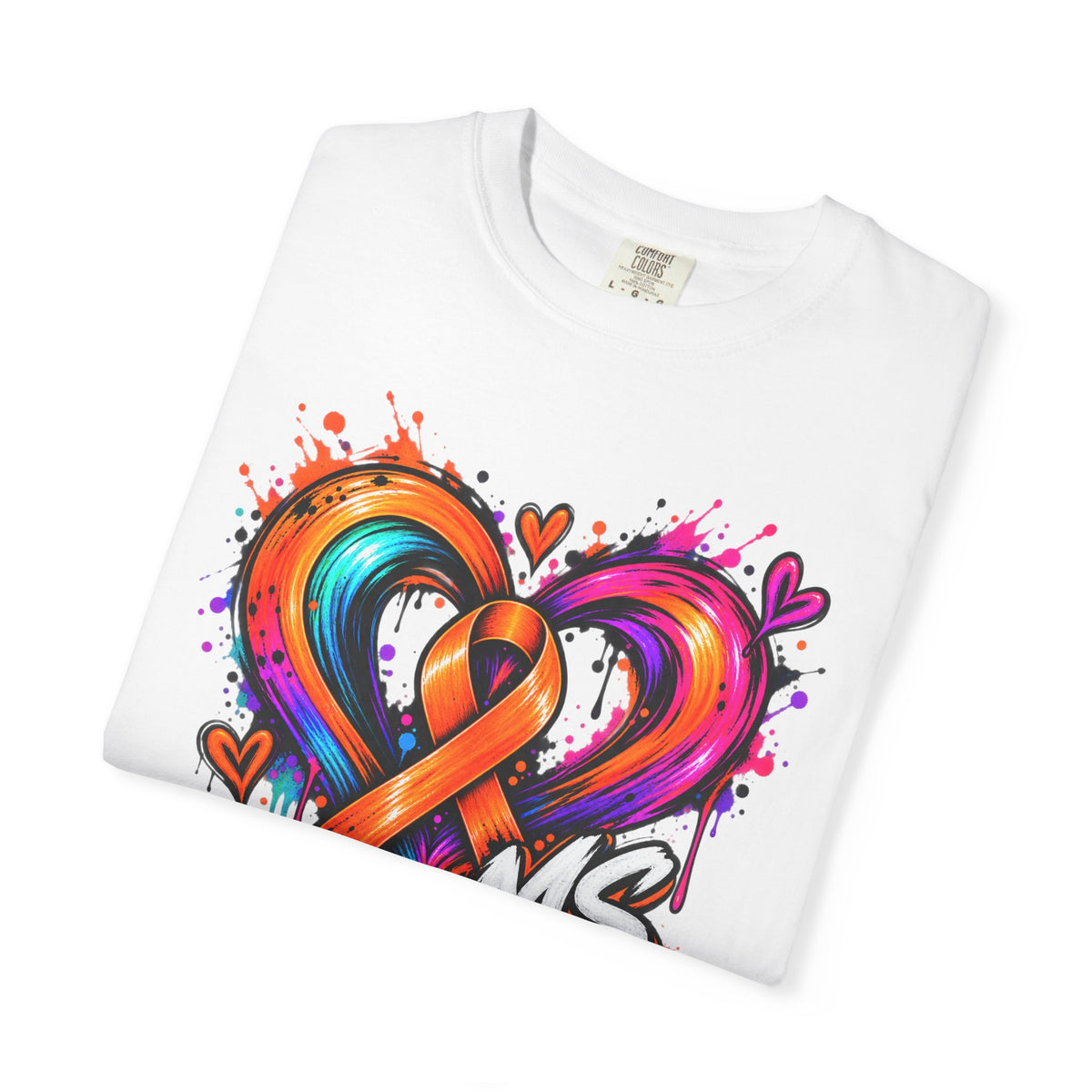 MS- Awareness Heart Ribbon T-Shirt — “Not All Wounds Are Visible” Neuropathy Support Tee