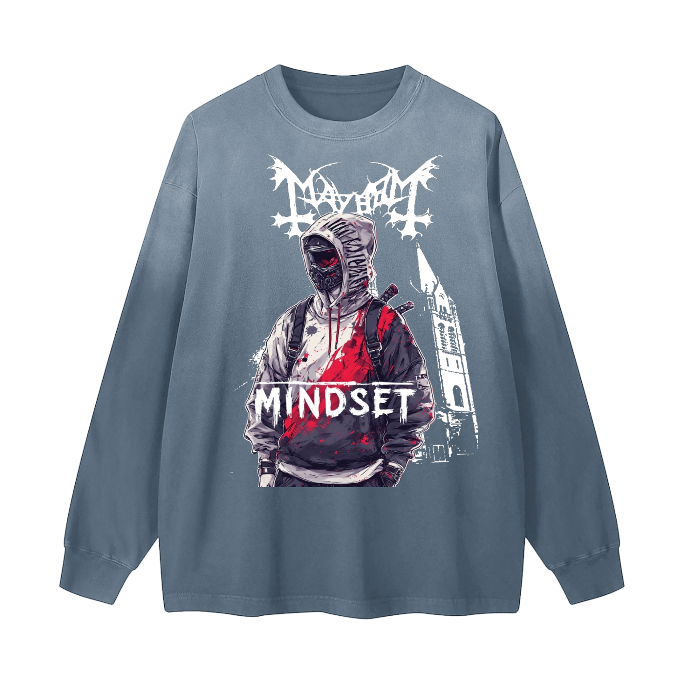Gradient Washed Long Sleeve T-Shirt