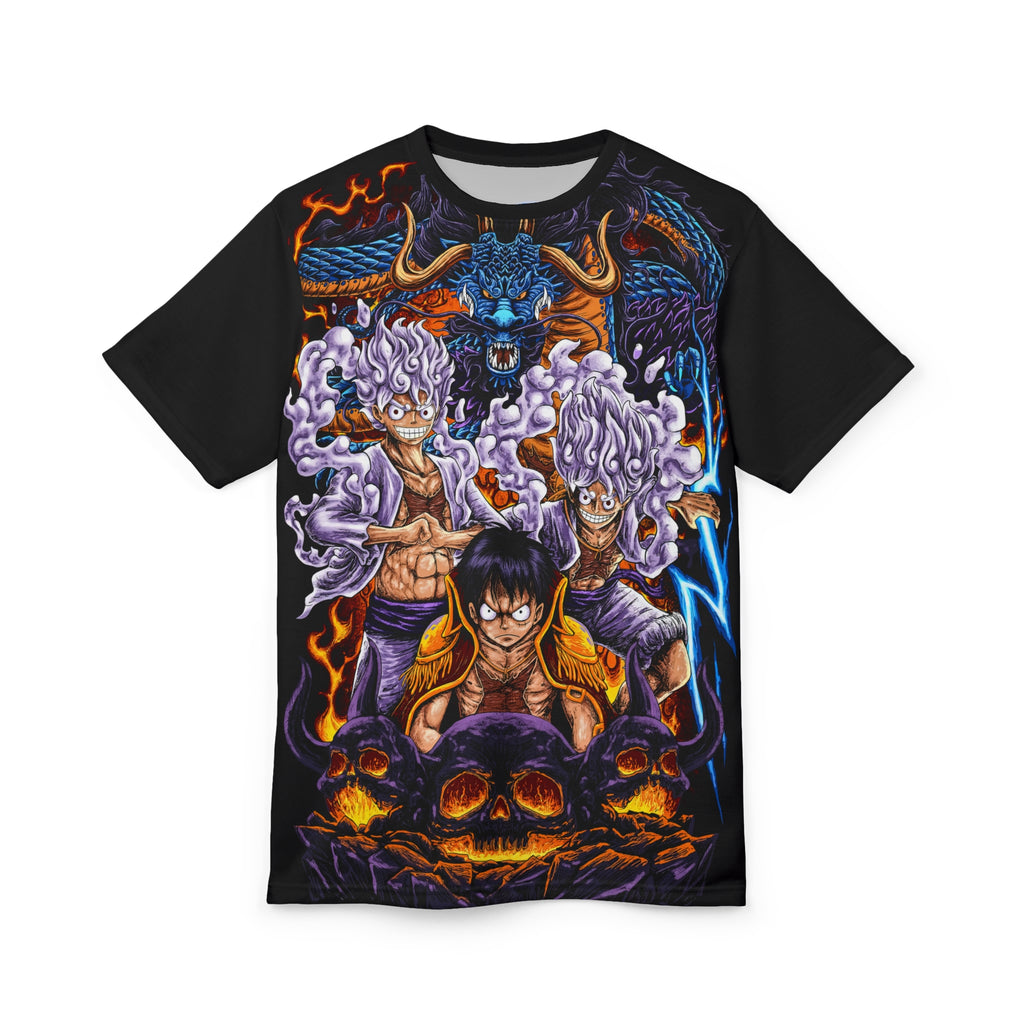 Anime- Pirate Crew Graphic Tee — Luffy & Crew Skull Fantasy T-Shirt