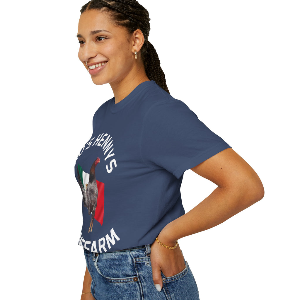 Henny- Gamefarm Rooster T-Shirt — "Dro's Henny's Gamefarm" Poultry Farm Tee