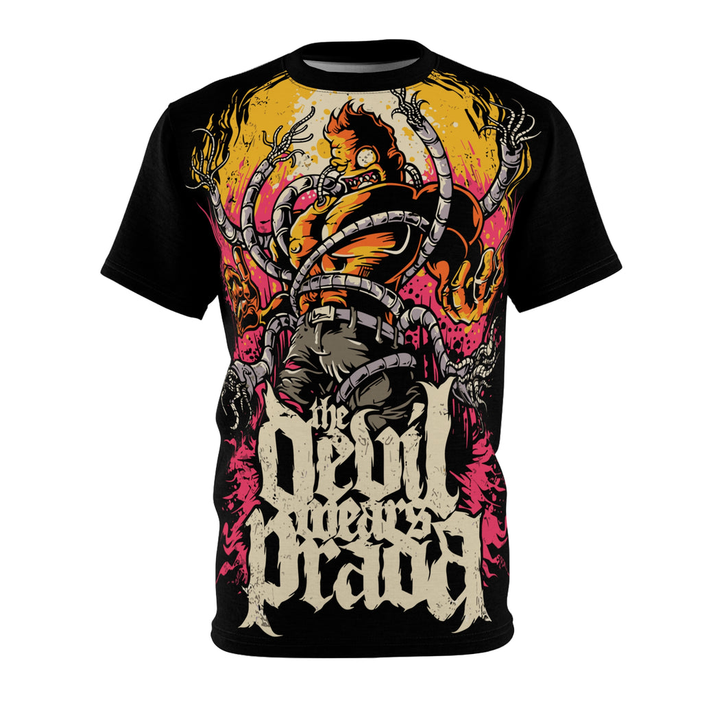 Metal- With a Prada Graphic Tee — Bold All-Over Print Band Shirt