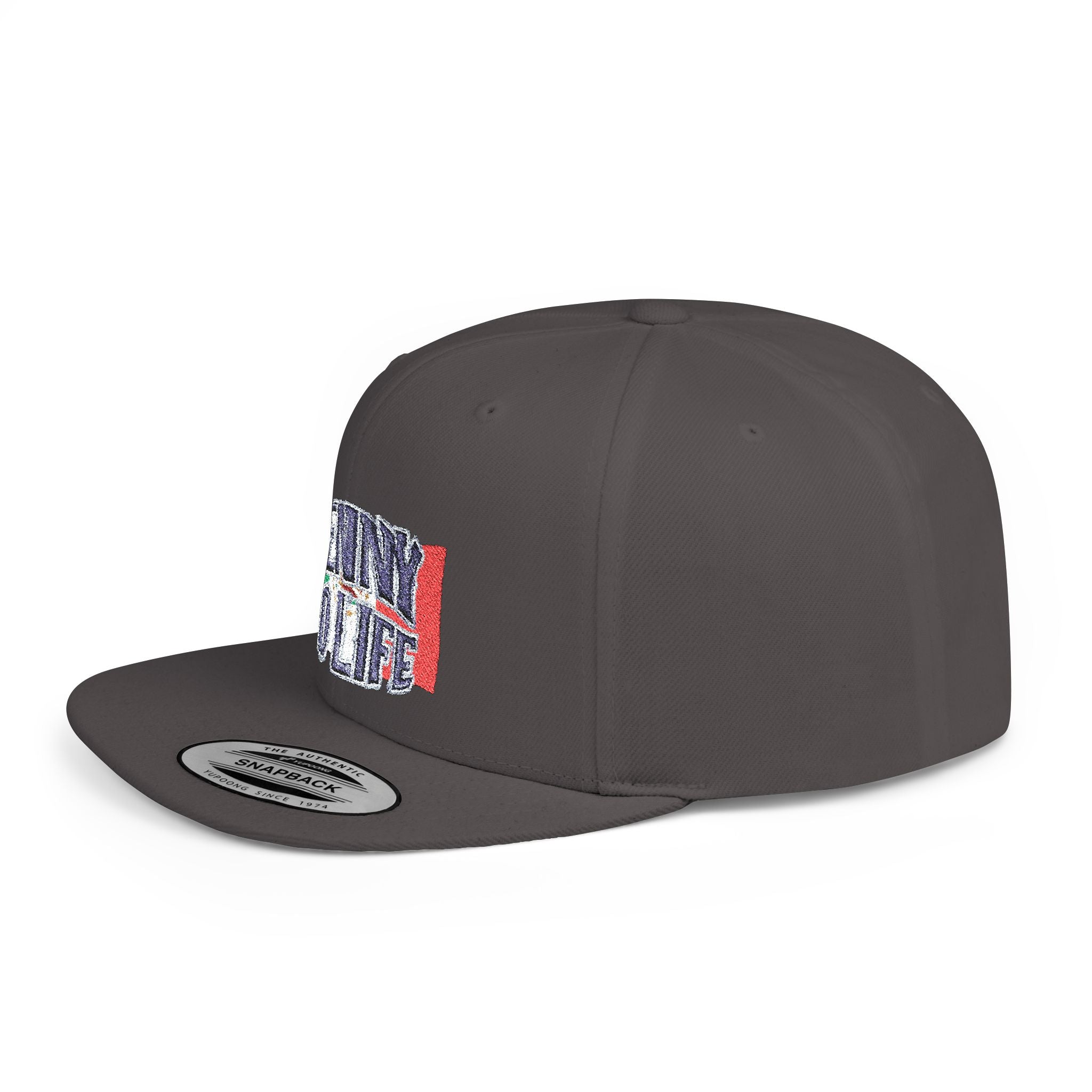 Henny- Flat Bill Snapback Hat — "Henny No Life" Embroidered with Italian Flag Accent
