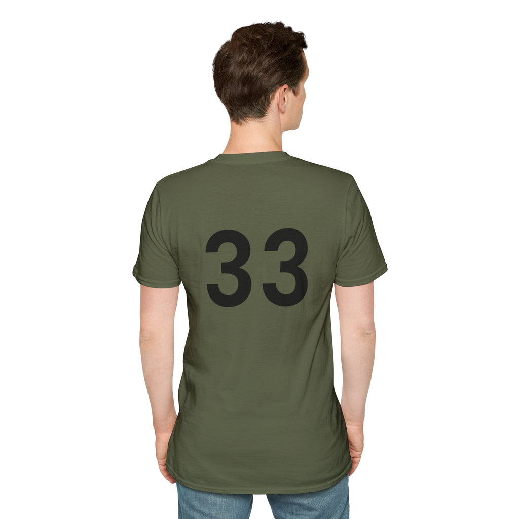 Rad- Life T-Shirt — Motocross Rider Tee with Back Number 33
