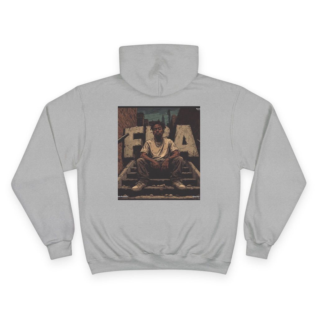 FBA- Graphic Hoodie – Vintage Shield Logo & Back Photo Print