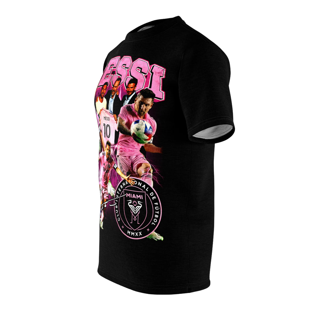 Team-Messi Miami All-Over Graphic Tee — Pink Retro Collage