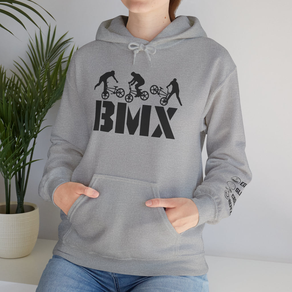 Rad-BMX Rider Hoodie — BMX Stunt Silhouettes Pullover for Riders & Fans