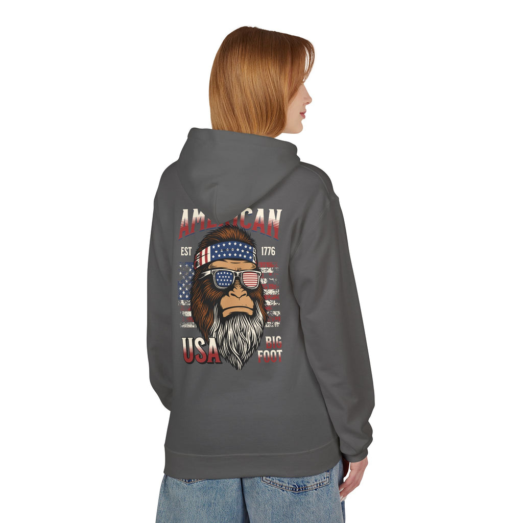 Ant-Hoodie - "God Bless America" Patriotic Ape Graphic USA Hoodie
