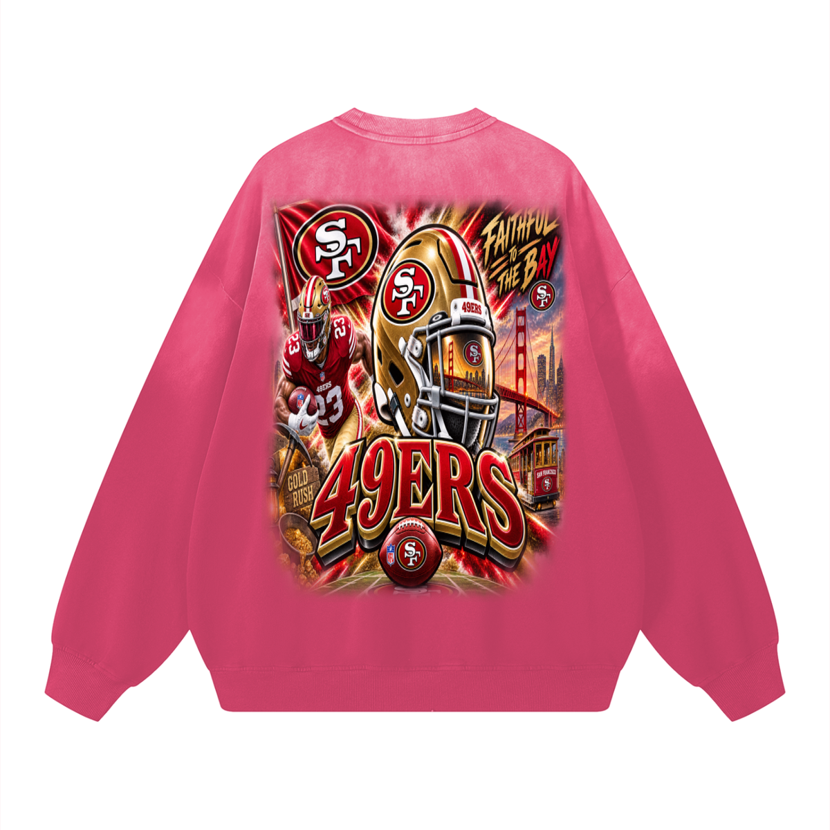 Team-Sunfade Drop-Shoulder Cotton Sweatshirt