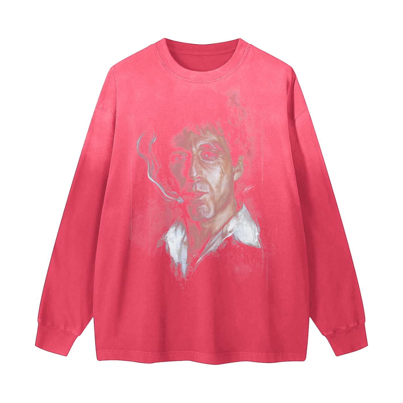 Gradient Washed Long Sleeve T-Shirt