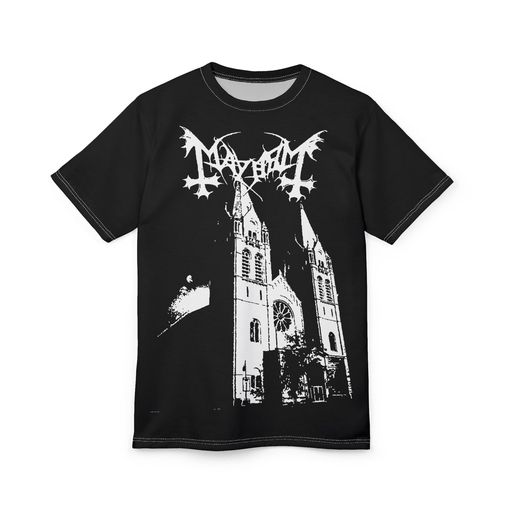 Metal- Mayhem Black Metal Church Graphic Tee