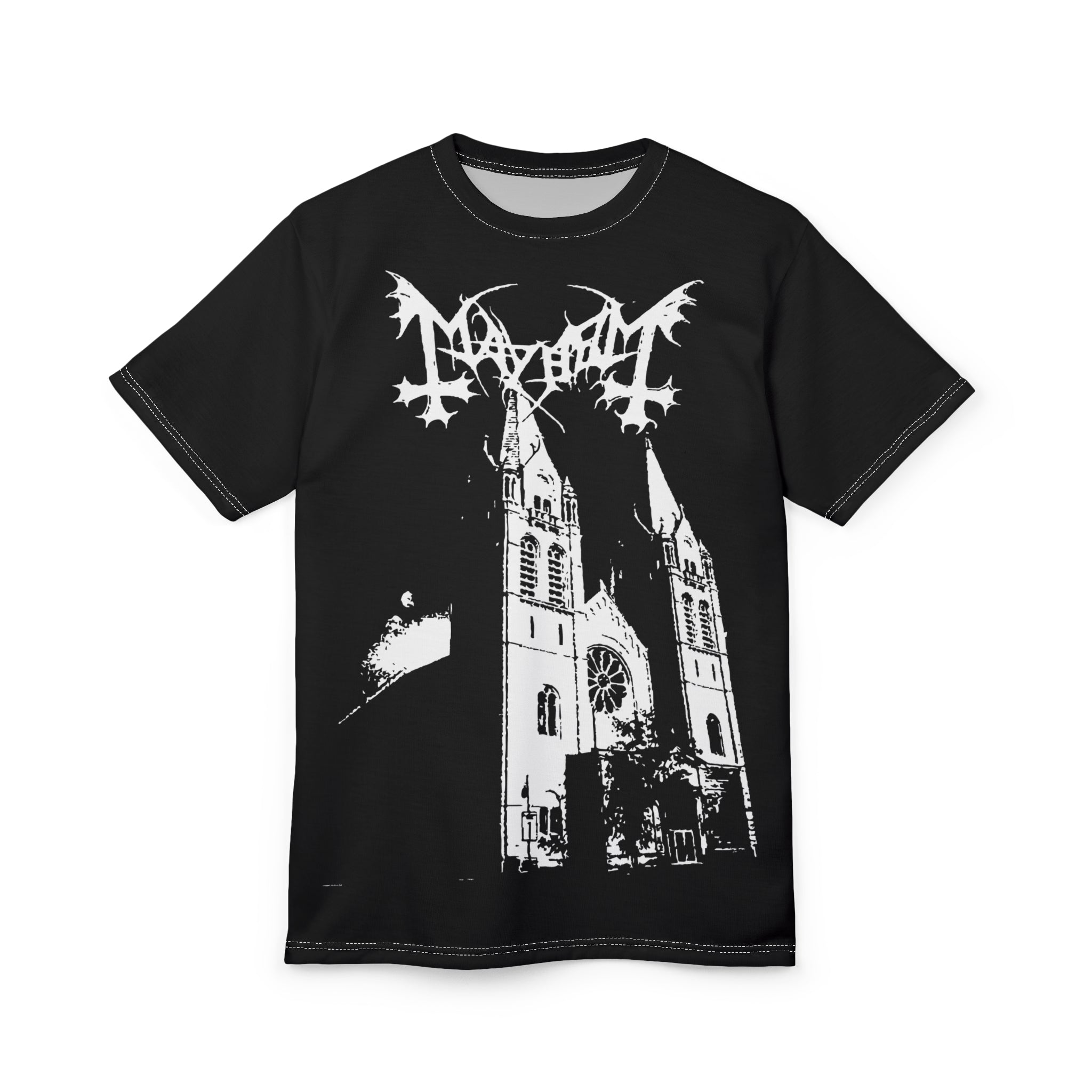 Metal- Mayhem Black Metal Church Graphic Tee