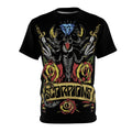 Metal- Tattoo-Style Graphic Tee — All-Over Print Rock Shirt