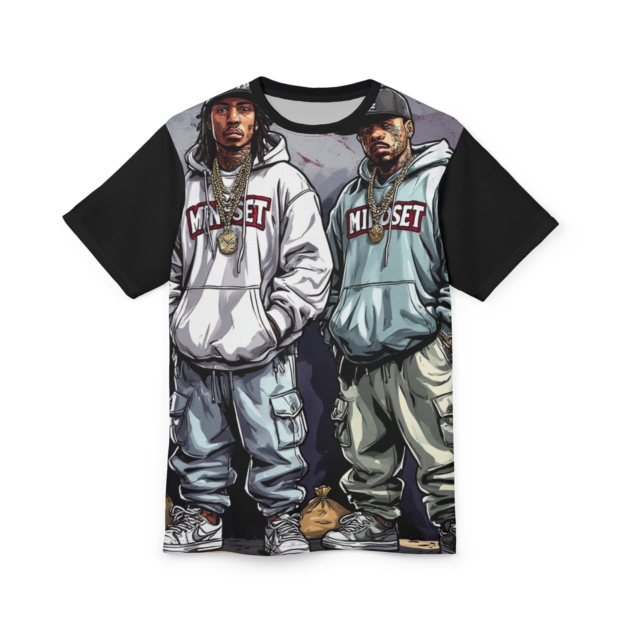 Mindset-Hip Hop Duo Graphic Tee — 'Mindset' Streetwear AOP Shirt