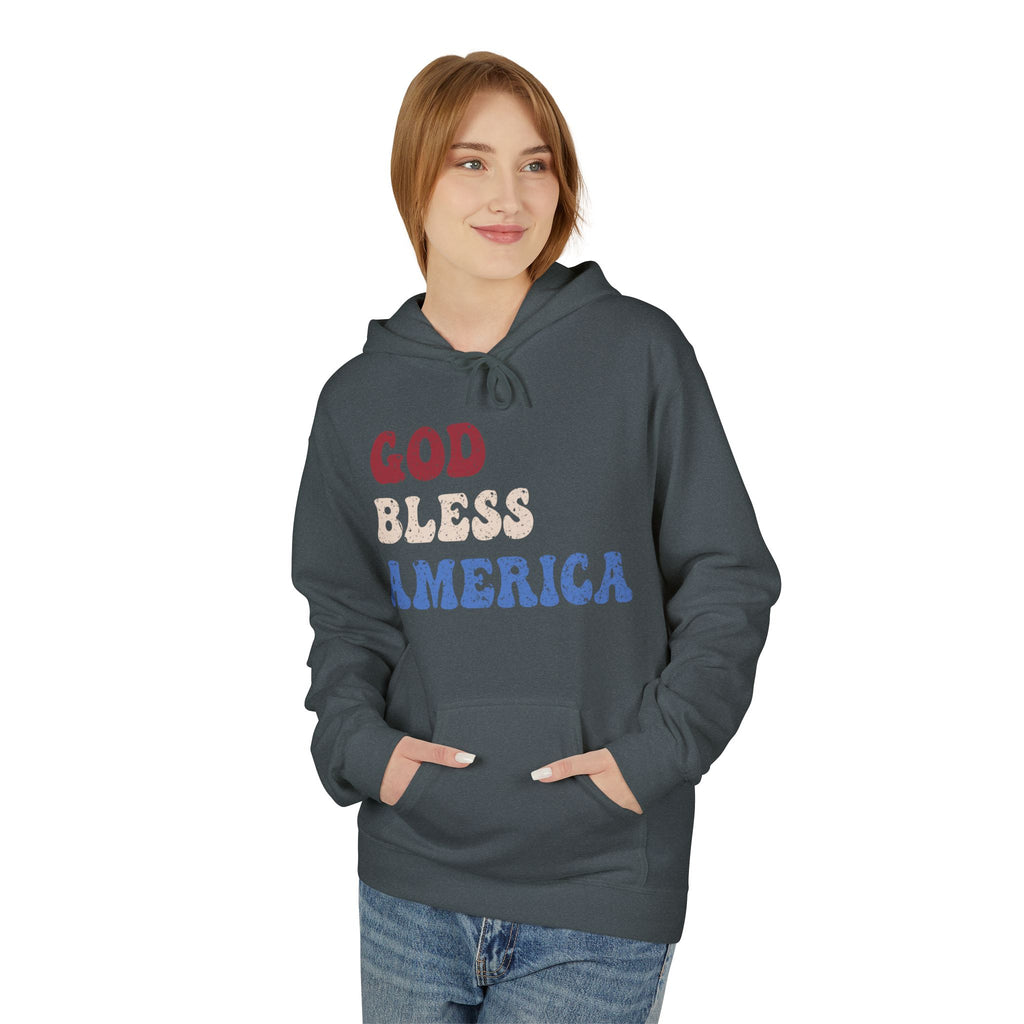 Ant-Hoodie - "God Bless America" Patriotic Ape Graphic USA Hoodie