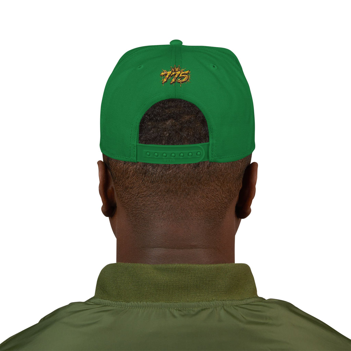 Hat-Embroidered Gold Graffiti Snapback Hat