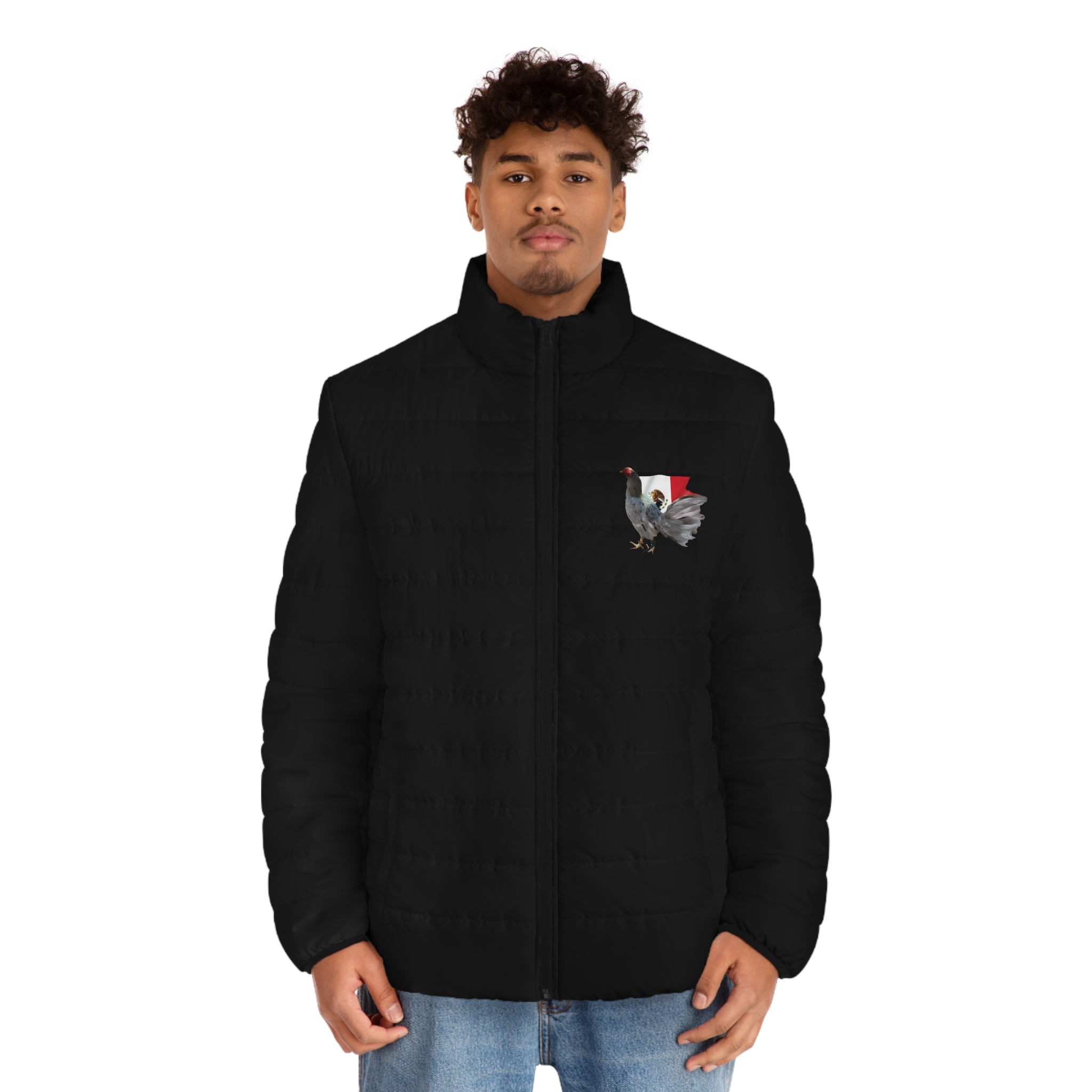 Henny-Gamefarm Puffer Jacket — "Dro's Henny's" Mexican Gamefowl Logo