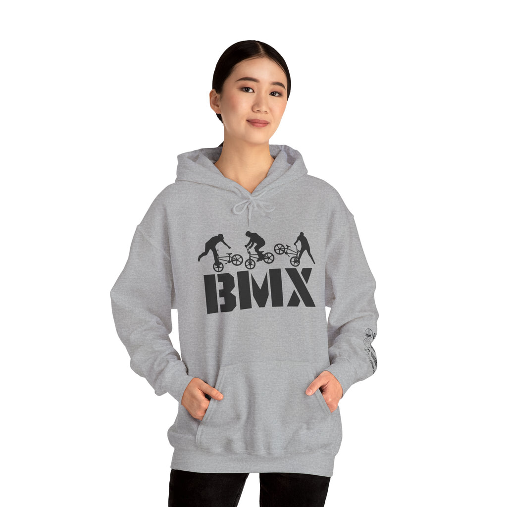 Rad-BMX Rider Hoodie — BMX Stunt Silhouettes Pullover for Riders & Fans