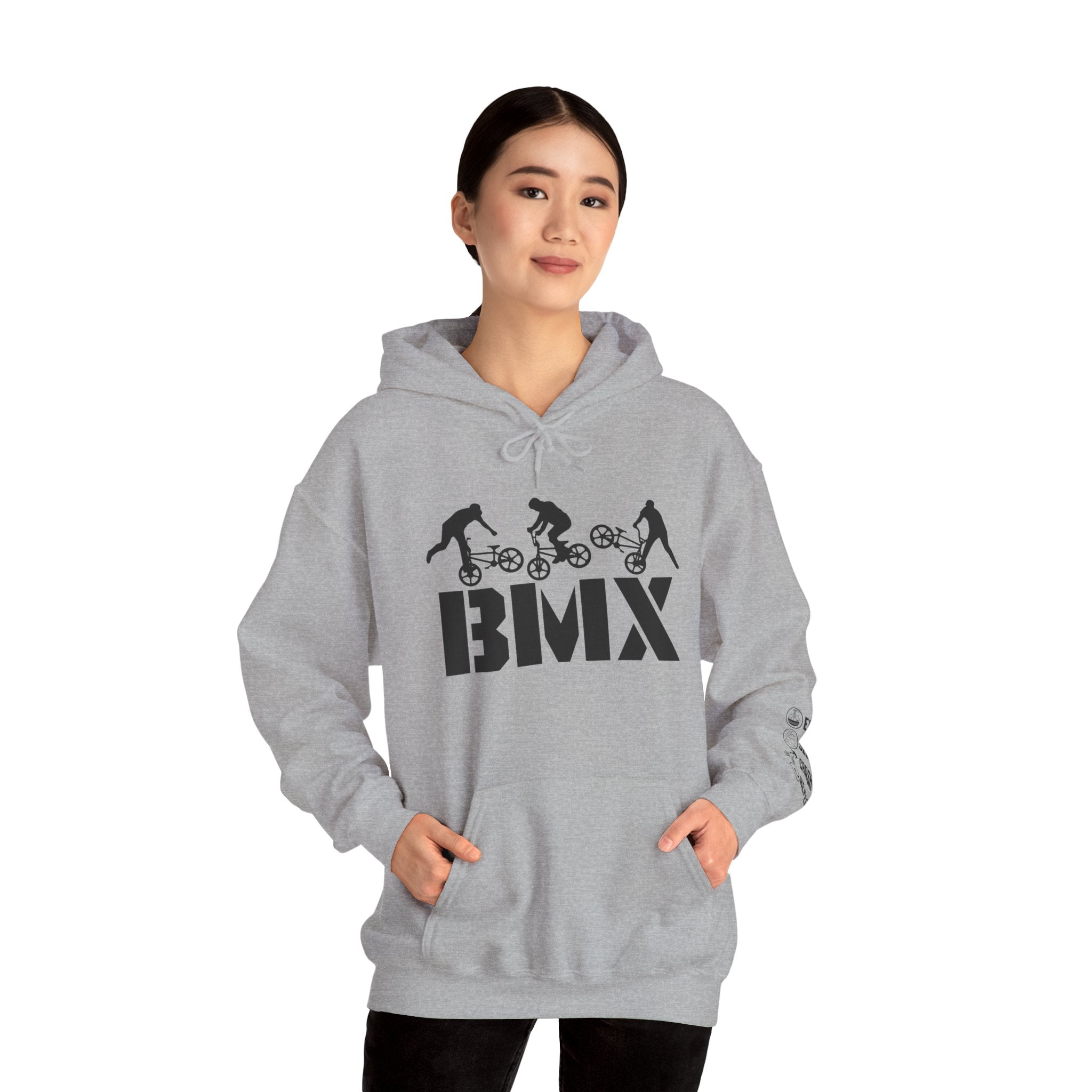 Rad-BMX Rider Hoodie — BMX Stunt Silhouettes Pullover for Riders & Fans