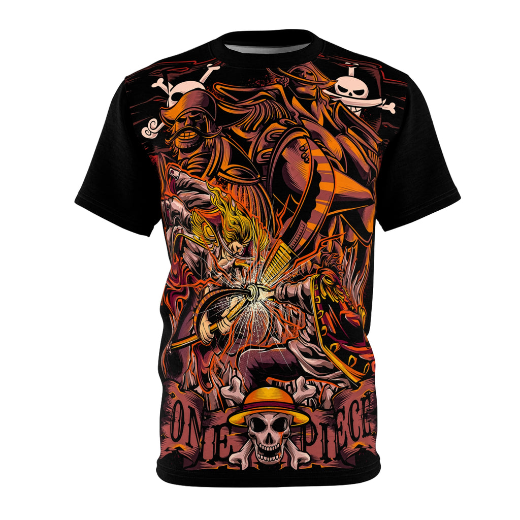Anime- Pirate Skull Graphic Tee — Anime All-Over Print Shirt