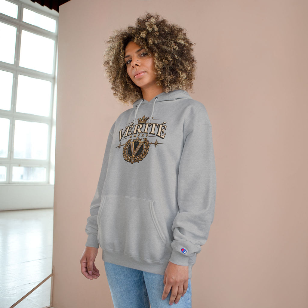 Verité -Champion Hoodie — "Built on Truth & Purpose" White Pullover