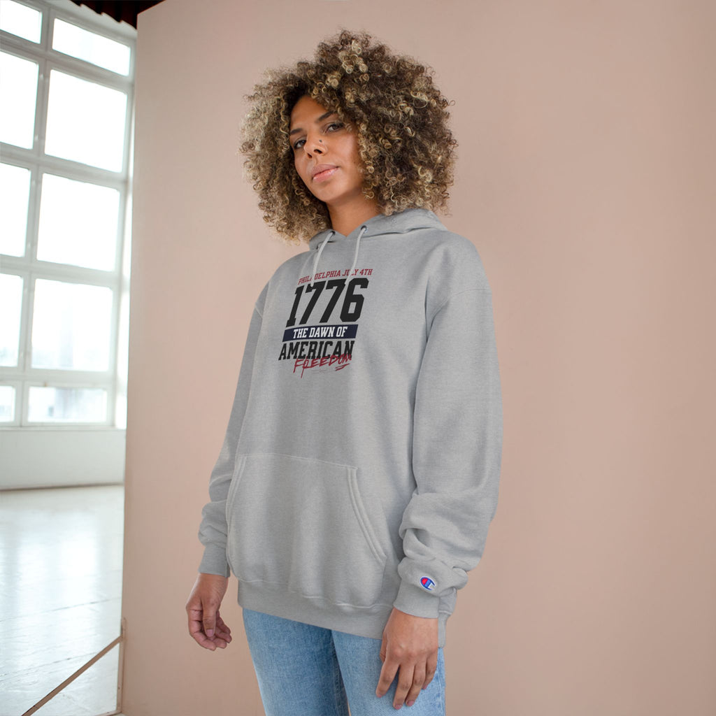 Ant-Patriotic 1776 Hoodie — "Love It or Leave It" American Flag Champion Hoodie