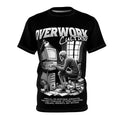 Mindset-Overwork Culture Tee — Skeleton at Desk All-Over Print
