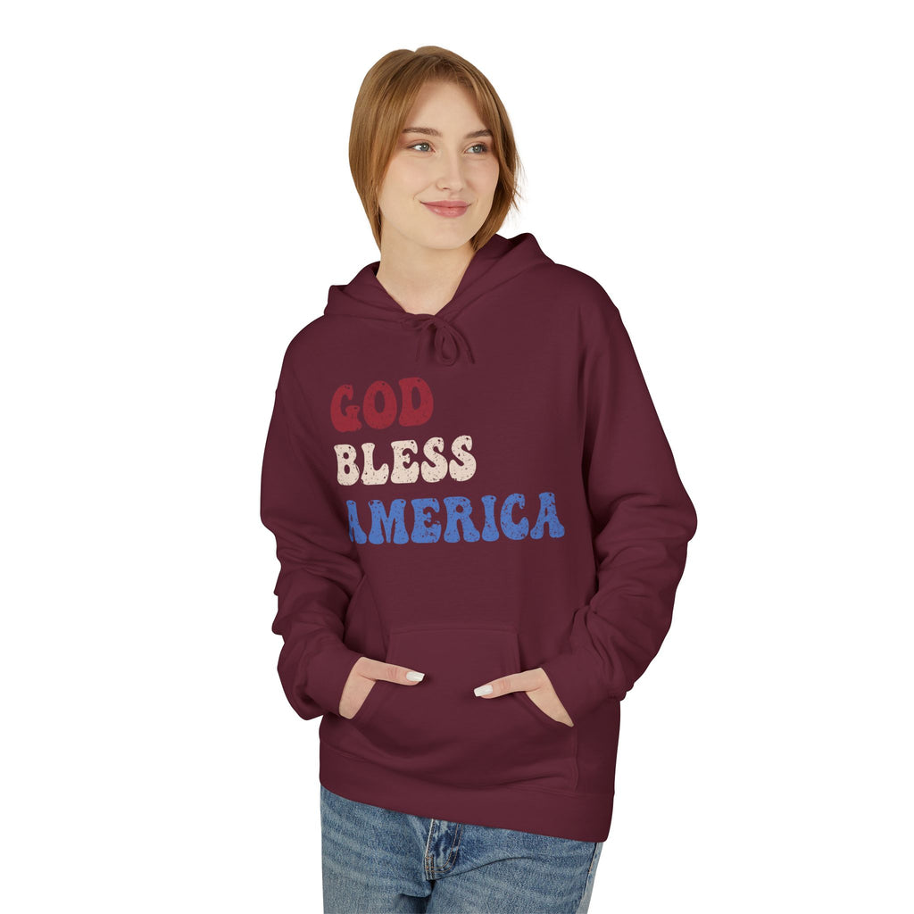 Ant-Hoodie - "God Bless America" Patriotic Ape Graphic USA Hoodie