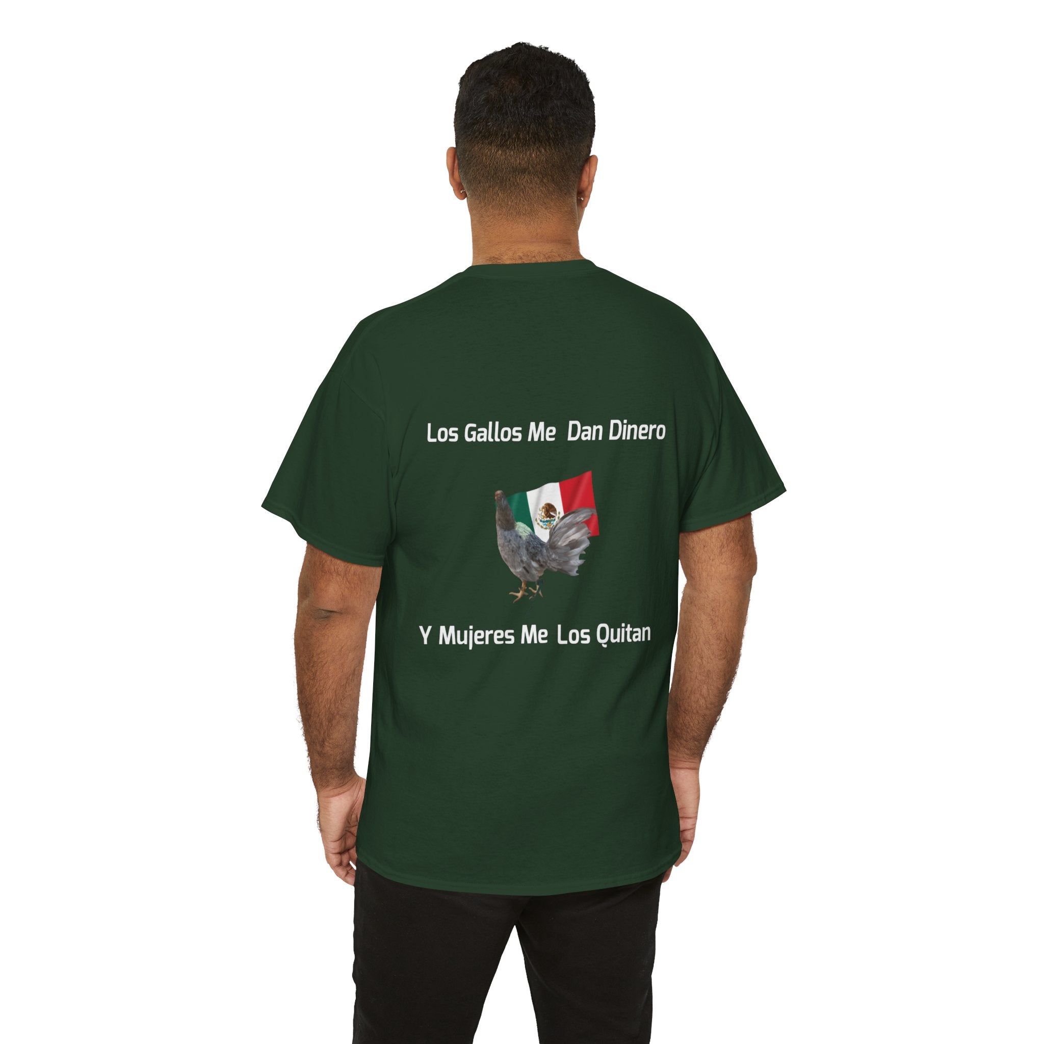 Henny-Gamefowl Tee — "Dro's Henny's Gamefarm" Mexican Flag Rooster Shirt