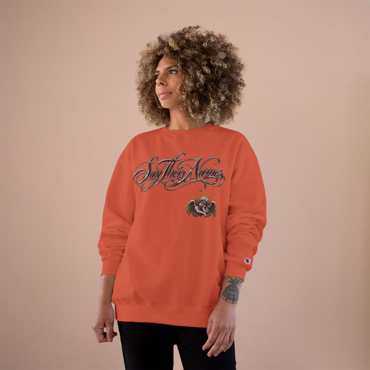 FBA-Say Their Names Sweatshirt — Memorial Angel Champion Sweatshirt