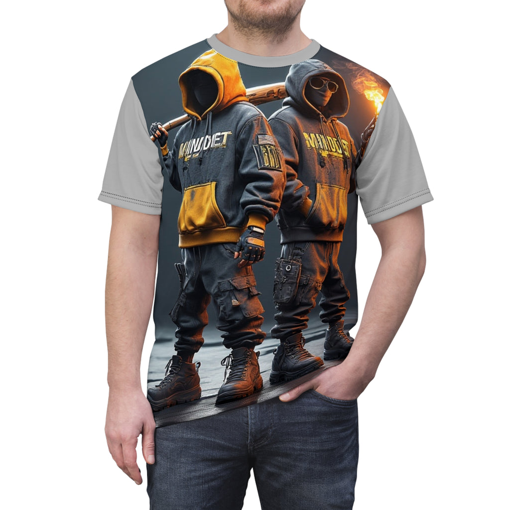 Mindset- Streetwear Graphic Tee — Hooded Duo Firefighters Design