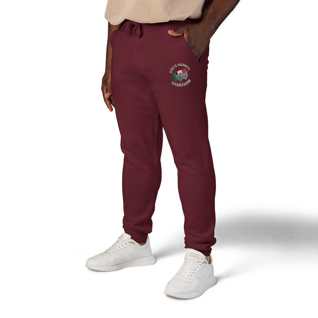 Henny- Embroidered Floral Heart Sweatpants — Cozy Fleece Joggers with 'Love' Detail