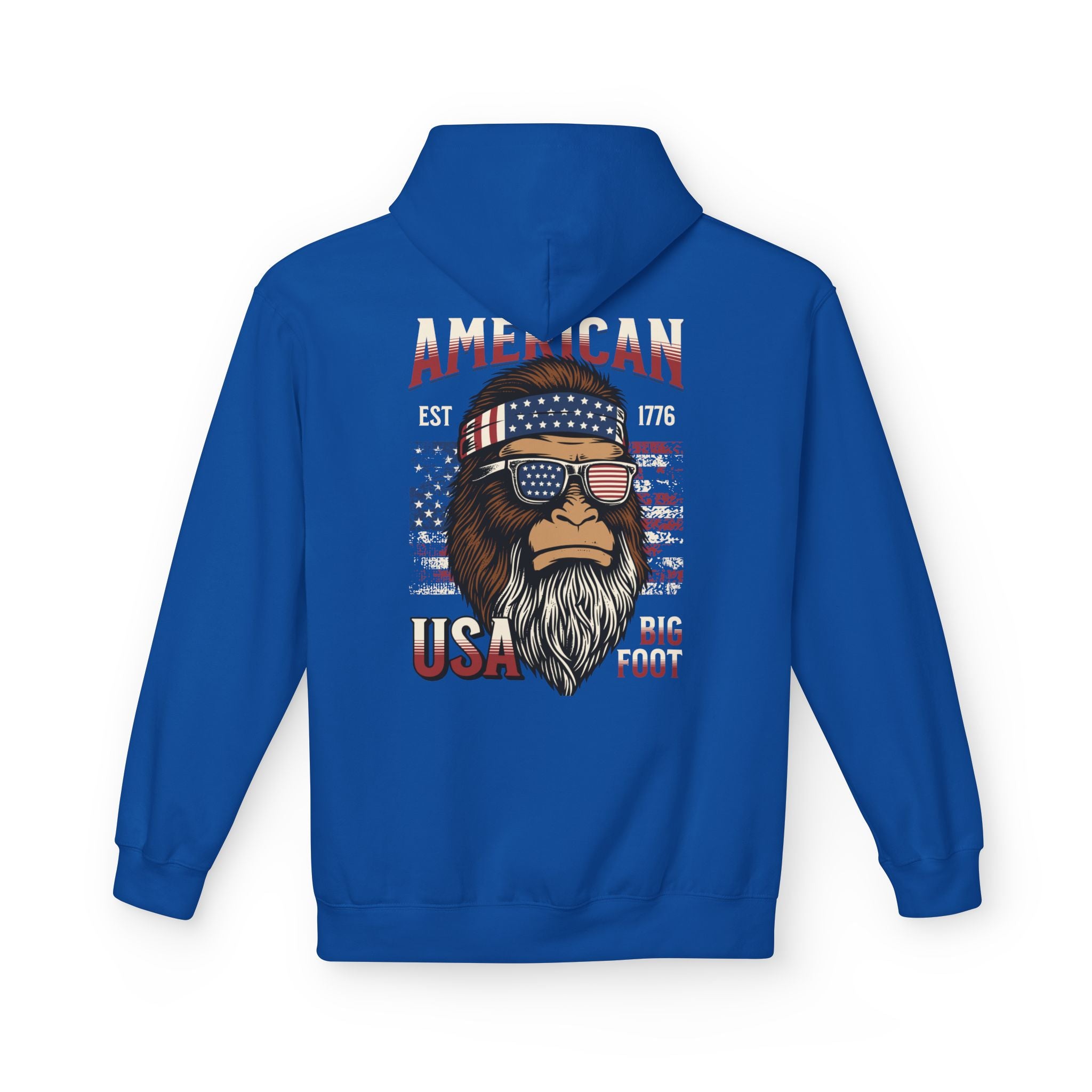 Ant-Hoodie - "God Bless America" Patriotic Ape Graphic USA Hoodie