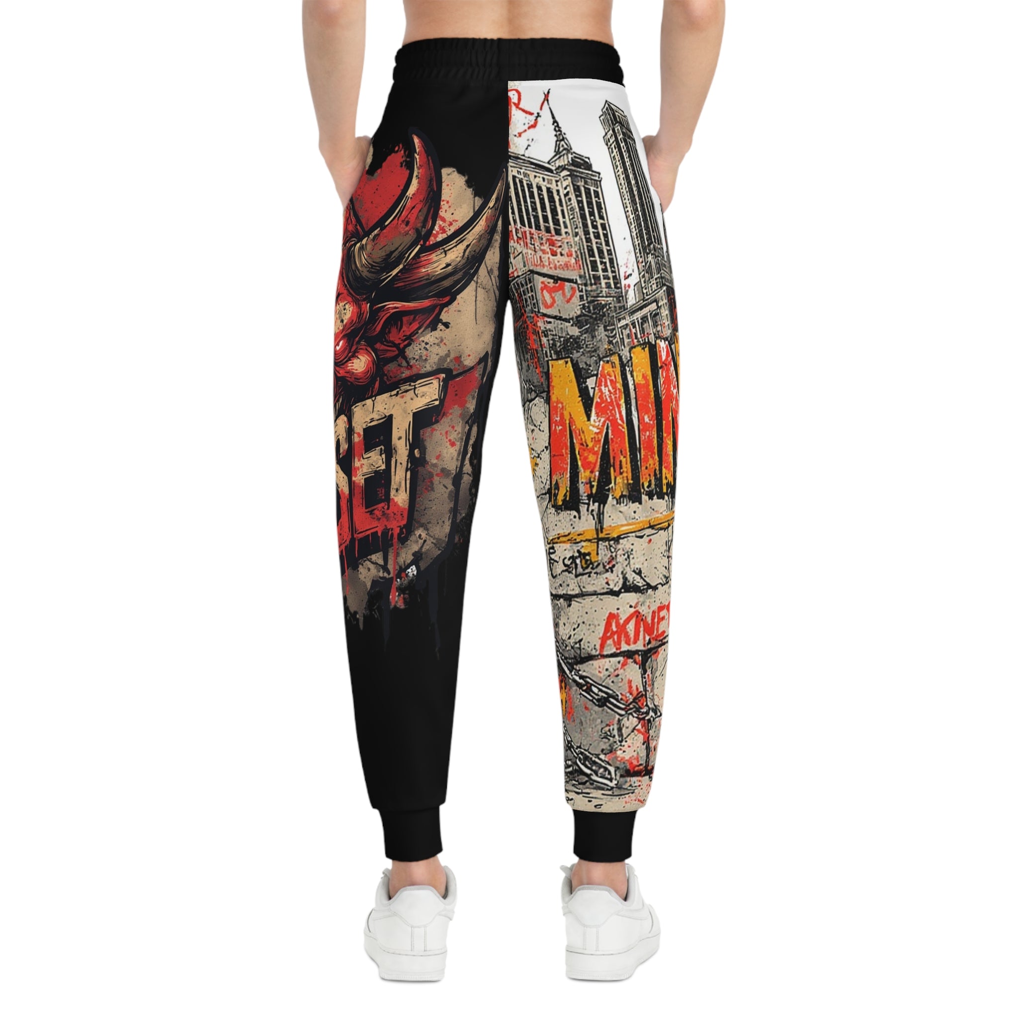 Mindset- Graffiti Rhino Athletic Joggers — Urban Streetwear Mix Print
