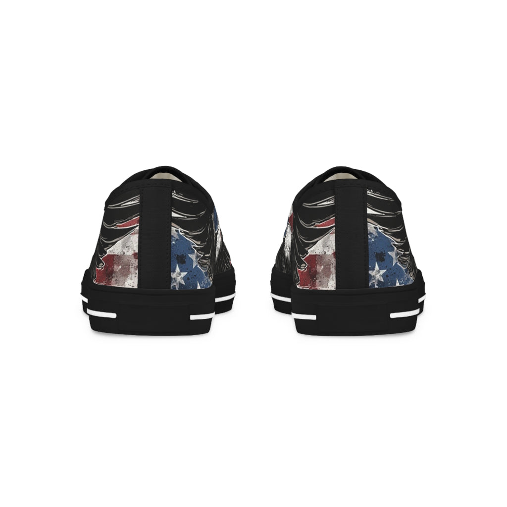 Mindset-Patriotic Eagle Low Top Sneakers — American Flag Graphic Men’s Shoes