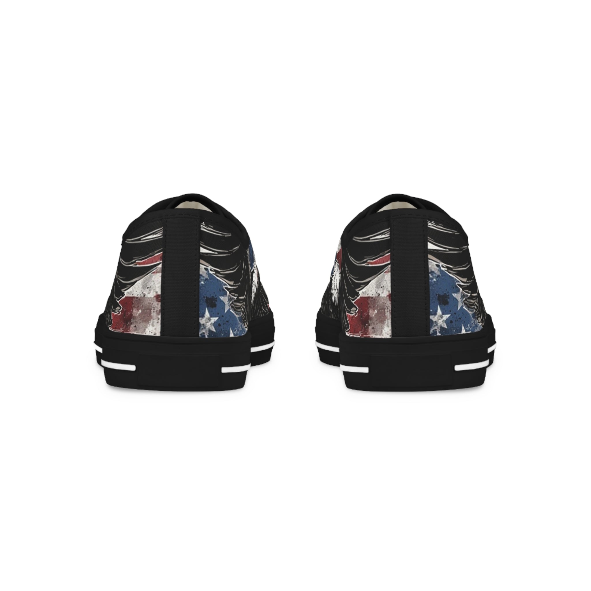Mindset-Patriotic Eagle Low Top Sneakers — American Flag Graphic Men’s Shoes