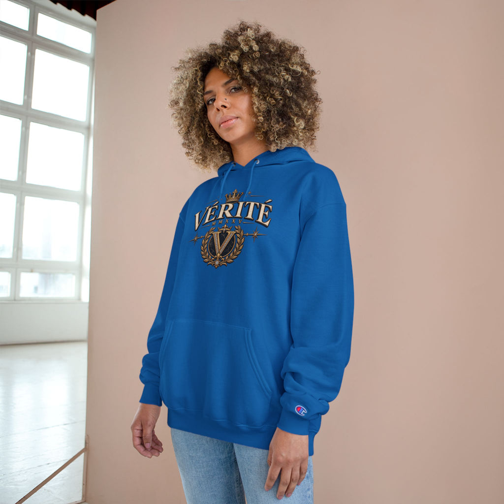 Verité -Champion Hoodie — "Built on Truth & Purpose" White Pullover