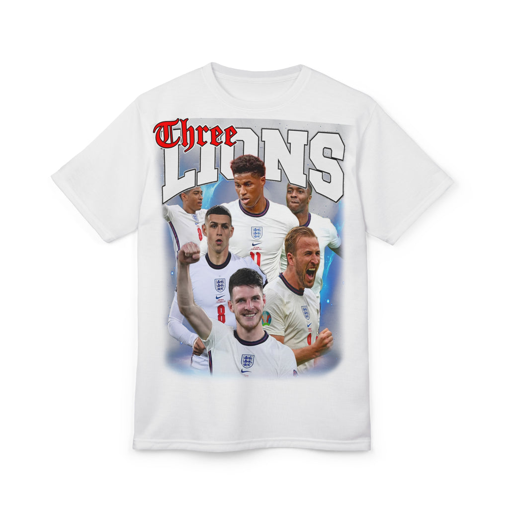 Team-Three Lions England Football Team Tee — Soccer Fan Jersey