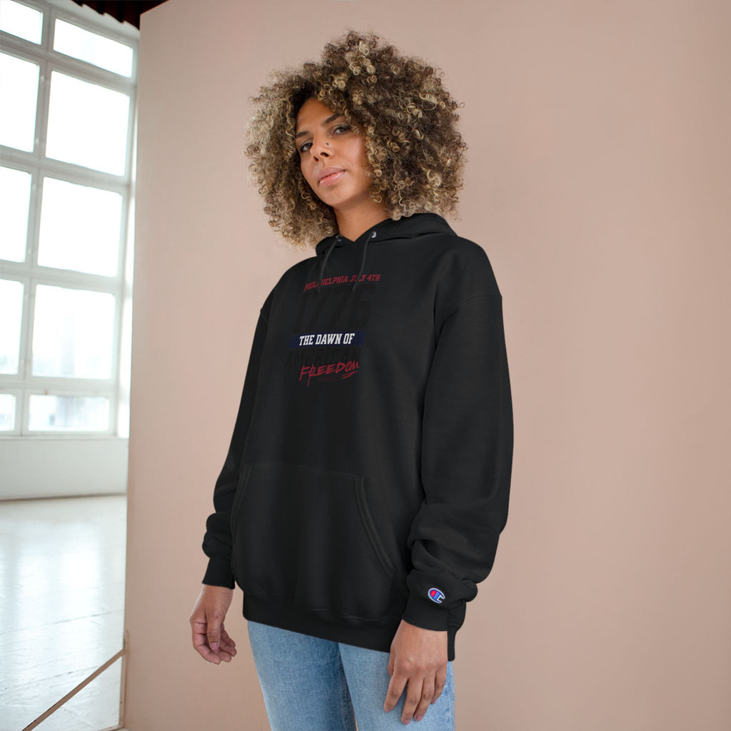 Ant-Patriotic 1776 Hoodie — "Love It or Leave It" American Flag Champion Hoodie