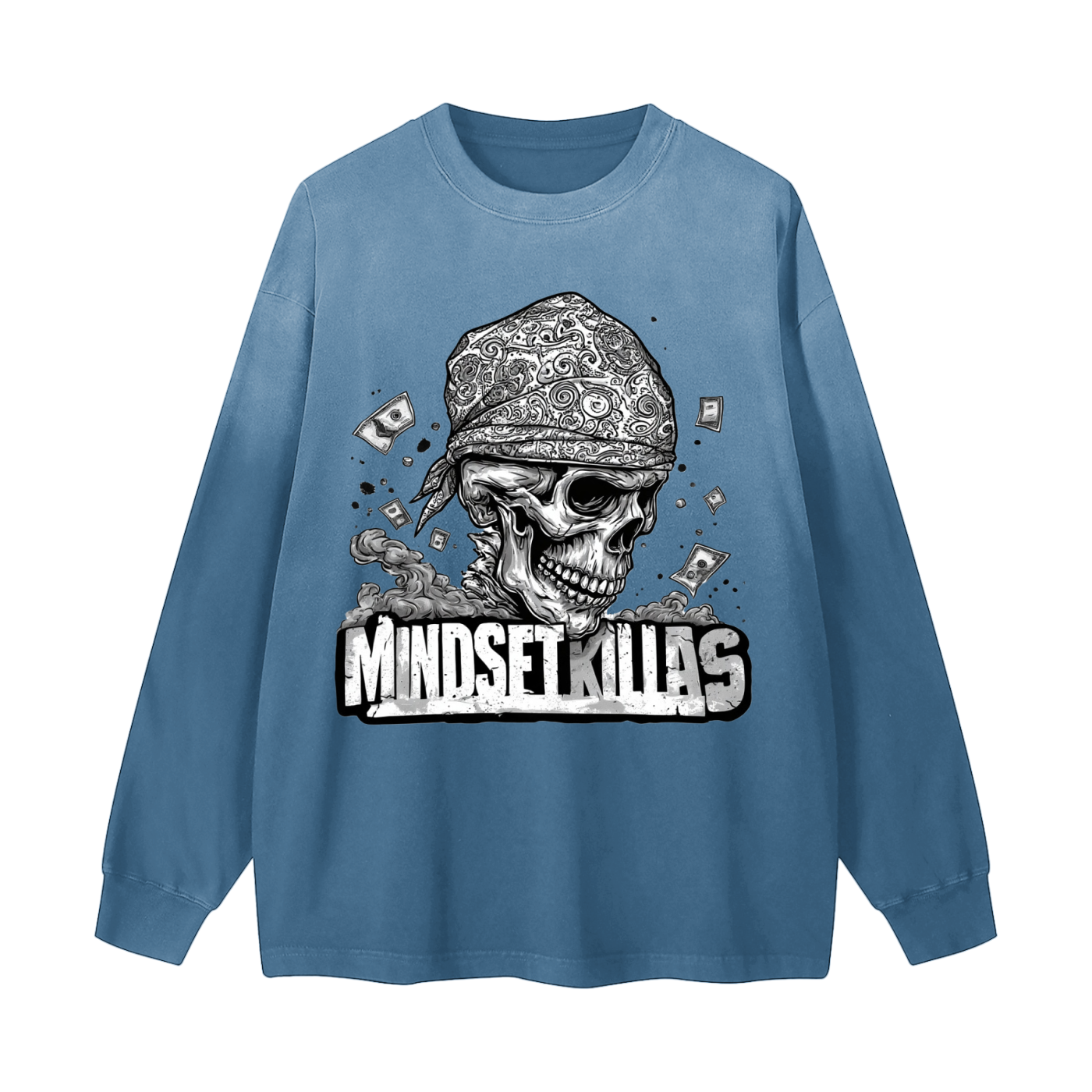 Gradient Washed Long Sleeve T-Shirt