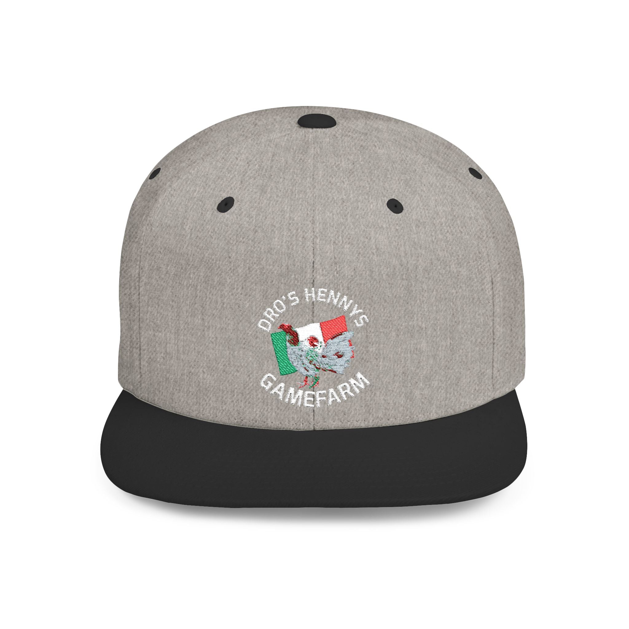 Henny- Flat Bill Snapback Hat — Dro's Henny's Gamefarm Logo Cap