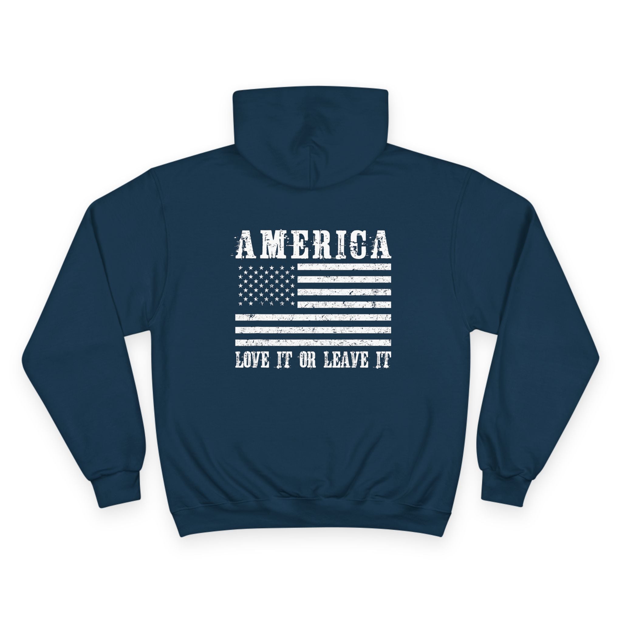 Ant-God Bless America Hoodie — Patriotic "Love It or Leave It" Flag Pullover