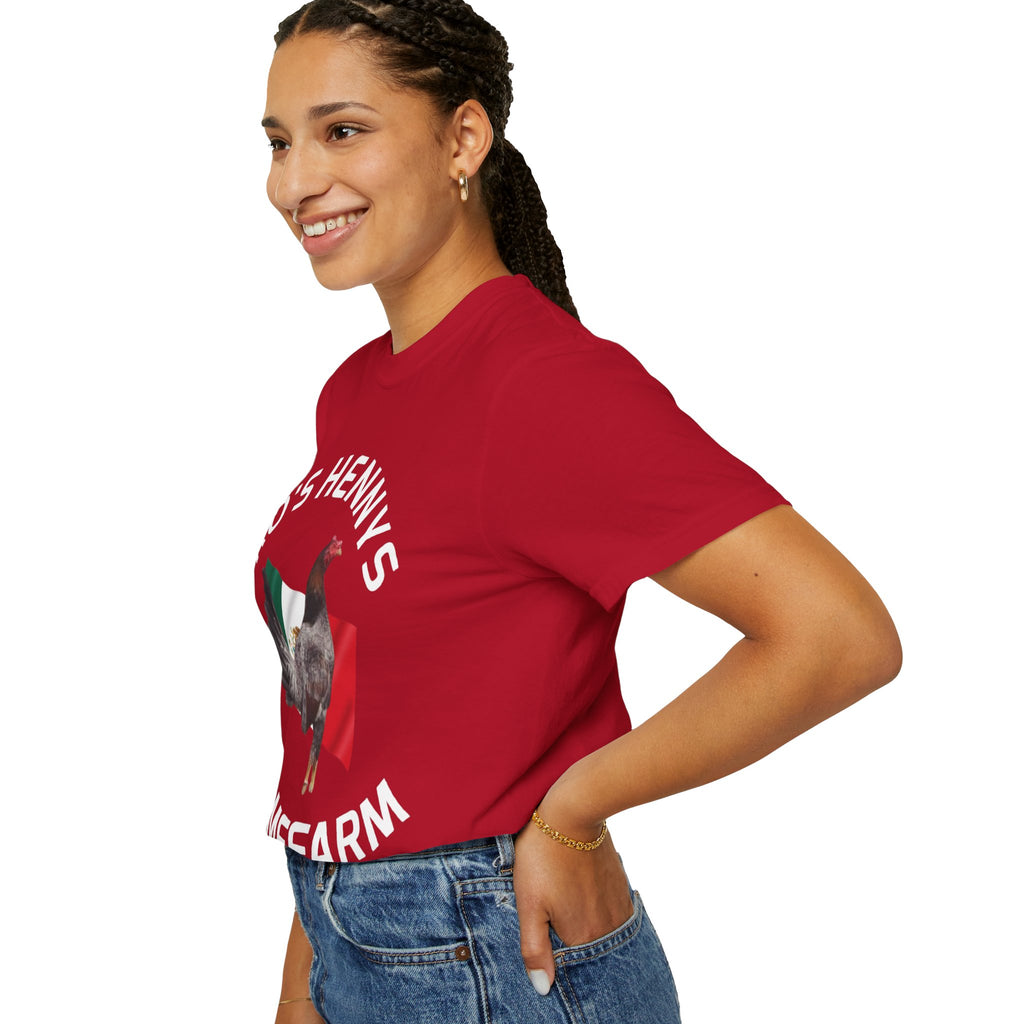 Henny- Gamefarm Rooster T-Shirt — "Dro's Henny's Gamefarm" Poultry Farm Tee