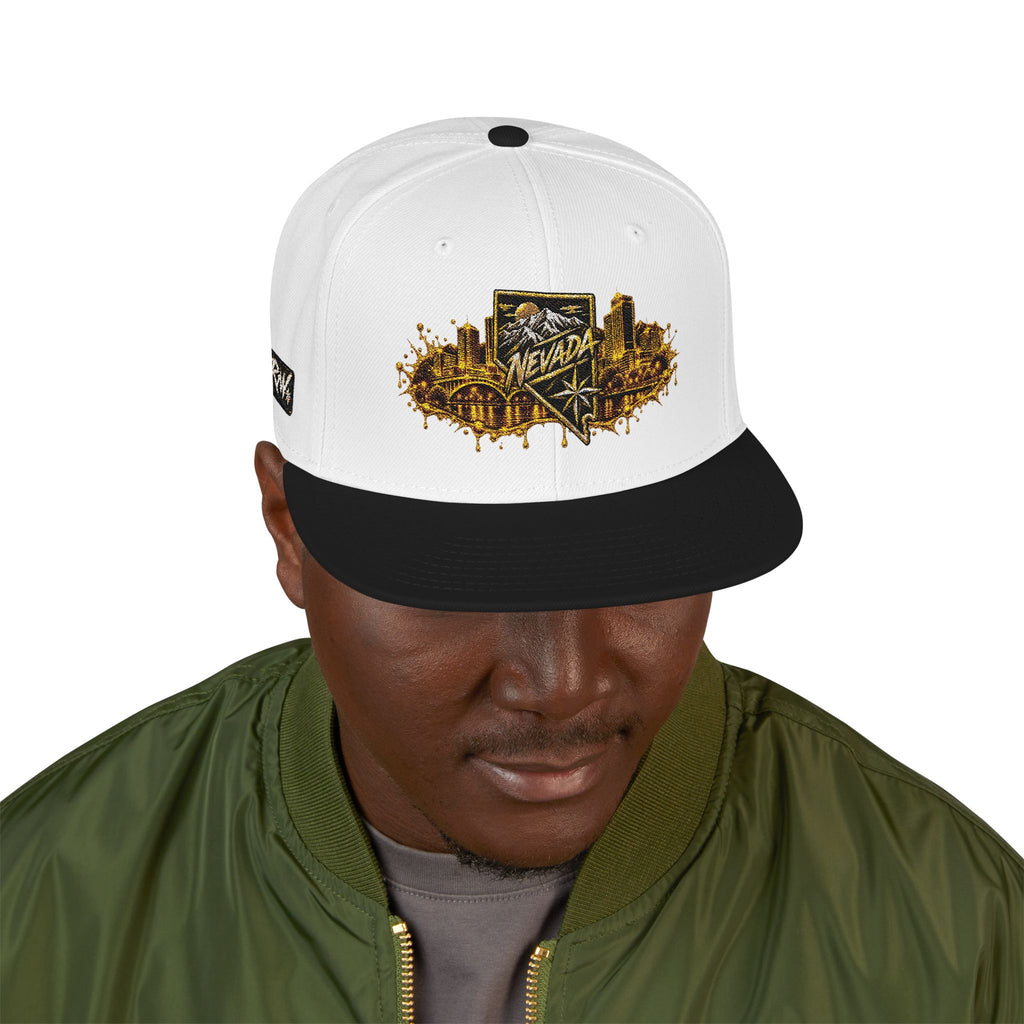 Hat-Embroidered City Gold Snapback Hat