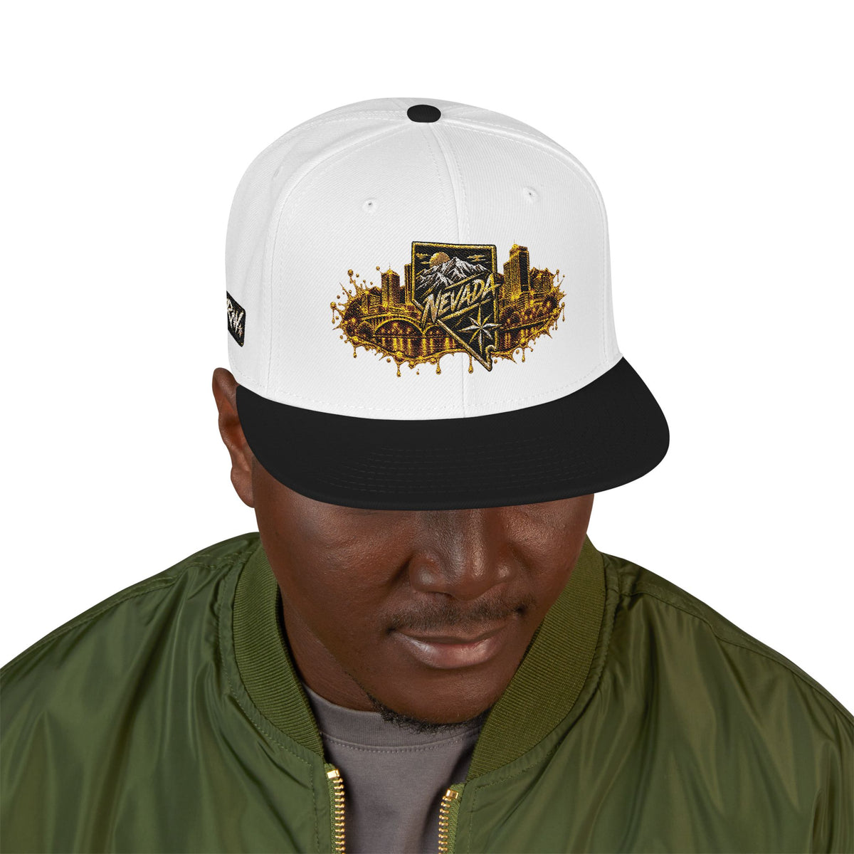 Hat-Embroidered City Gold Snapback Hat