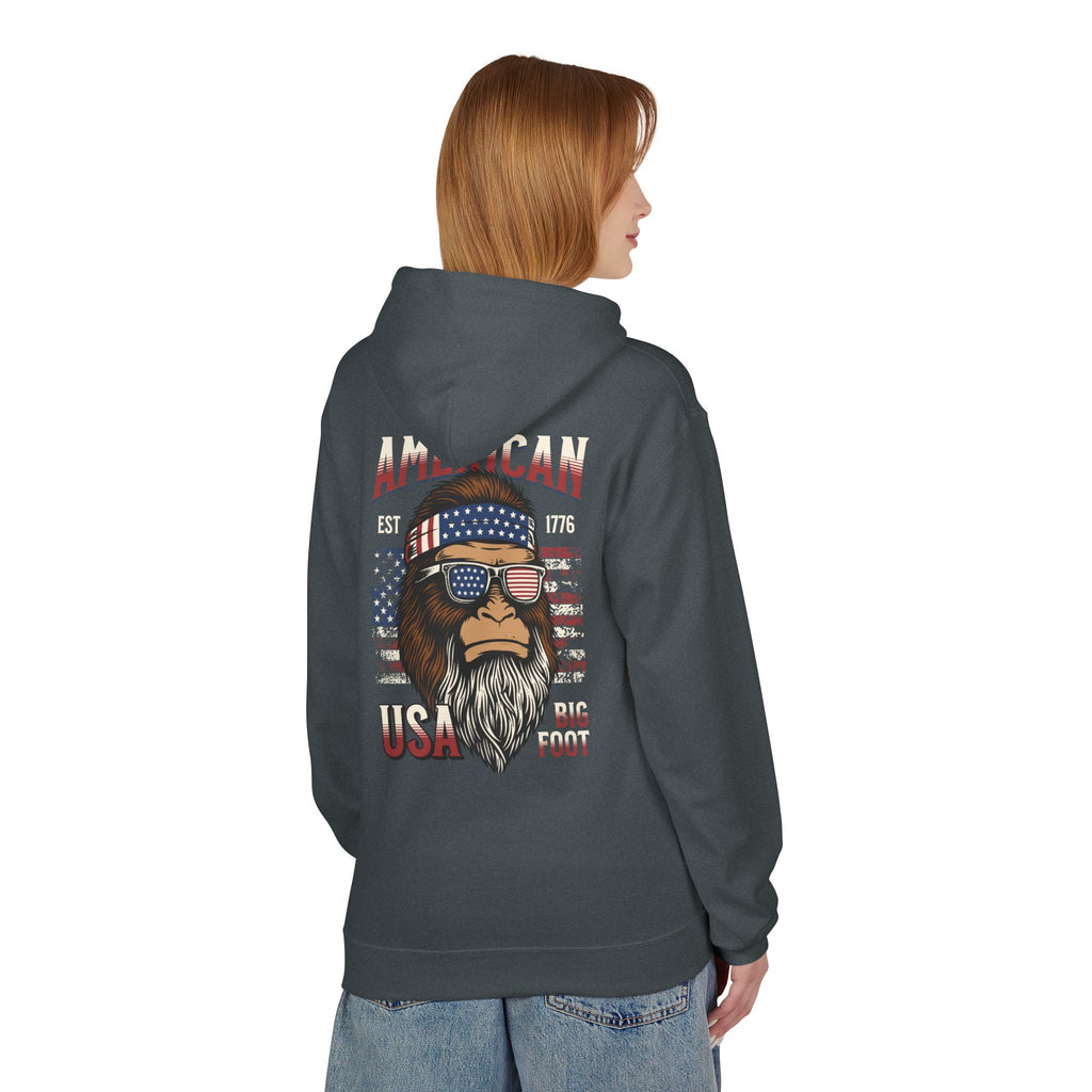 Ant-Hoodie - "God Bless America" Patriotic Ape Graphic USA Hoodie