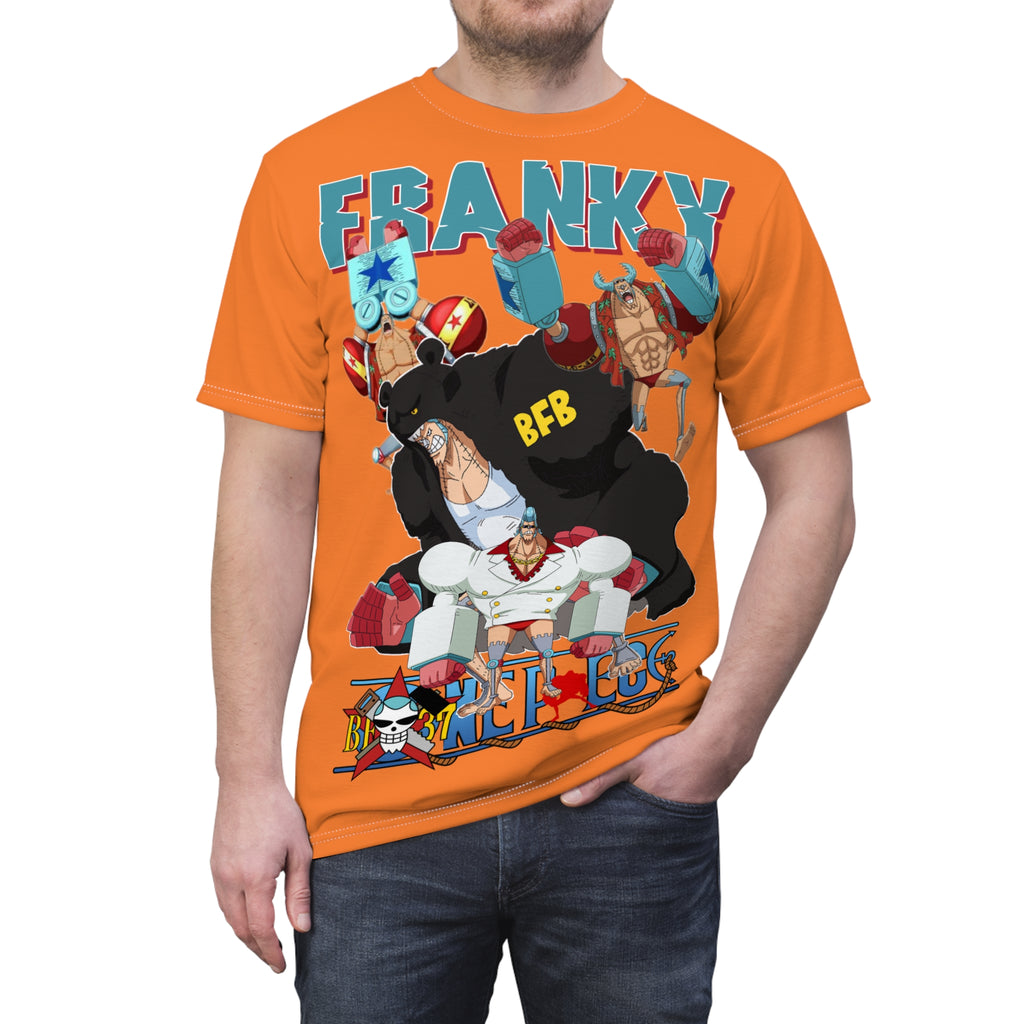 Anime- Crew Graphic Tee — Orange Anime Character T-Shirt