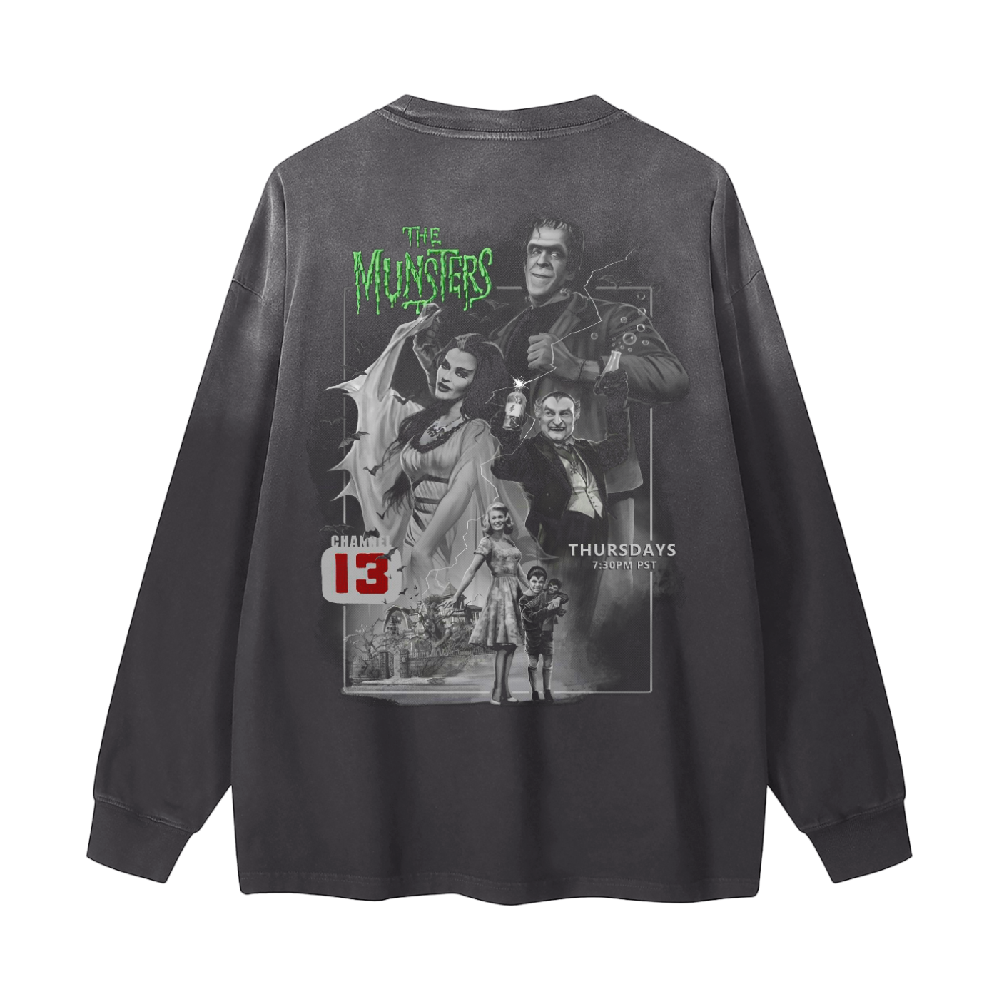 Gradient Washed Long Sleeve T-Shirt