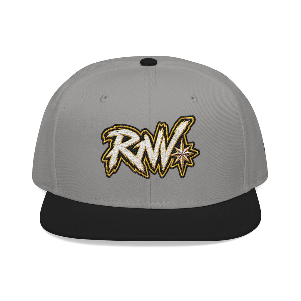 Hat-Embroidered Gold Graffiti Snapback Hat